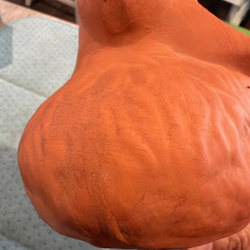 Vtg Terracotta Duck Mallard Planter 9
